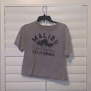 Graphic Malibu California crop top